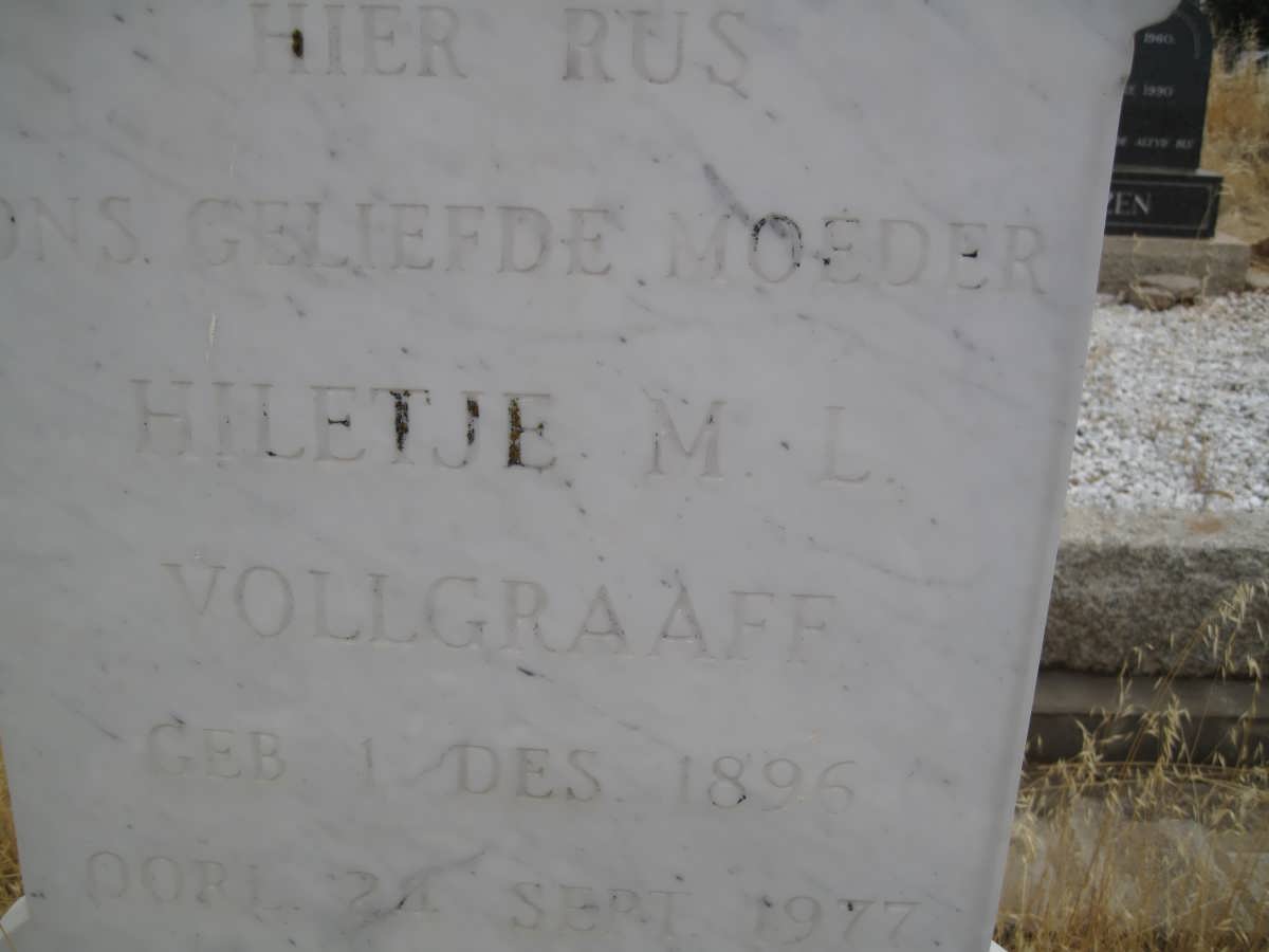 VOLLGRAAFF Hiletje M.L. 1896-1977