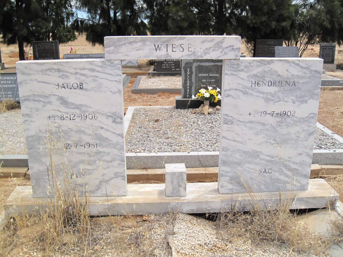 WIESE Jacob 1906-1981 &amp; Hendriena 1902-