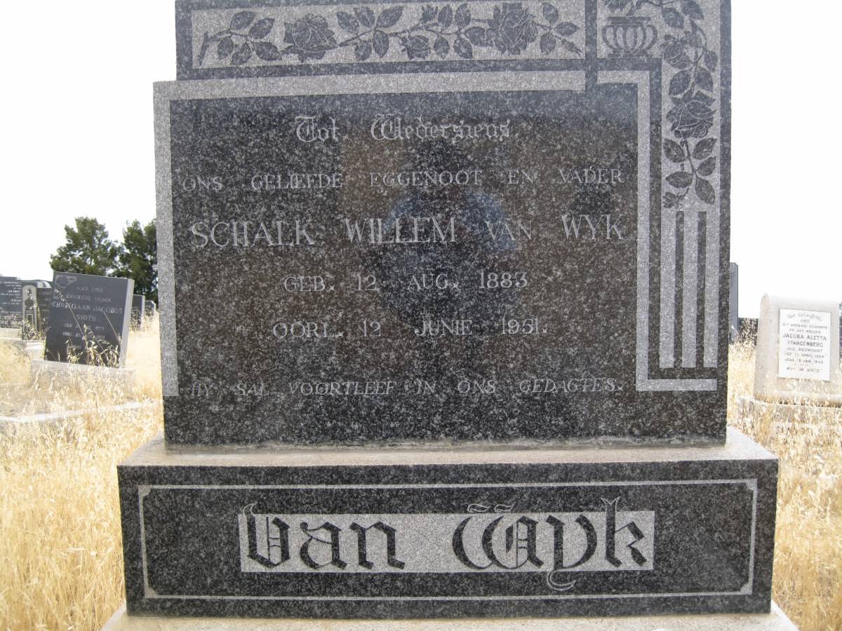 WYK Schalk Willem, van 1883-1951