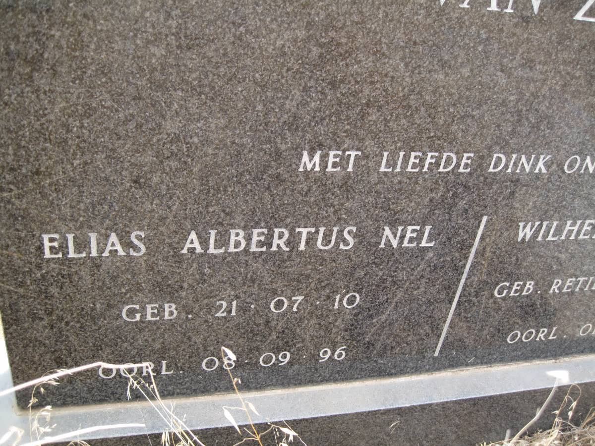 ZYL Elias Albertus Nel  1910-1998 &amp; Wilhelmina Jacoba RETIEF 1921-1989