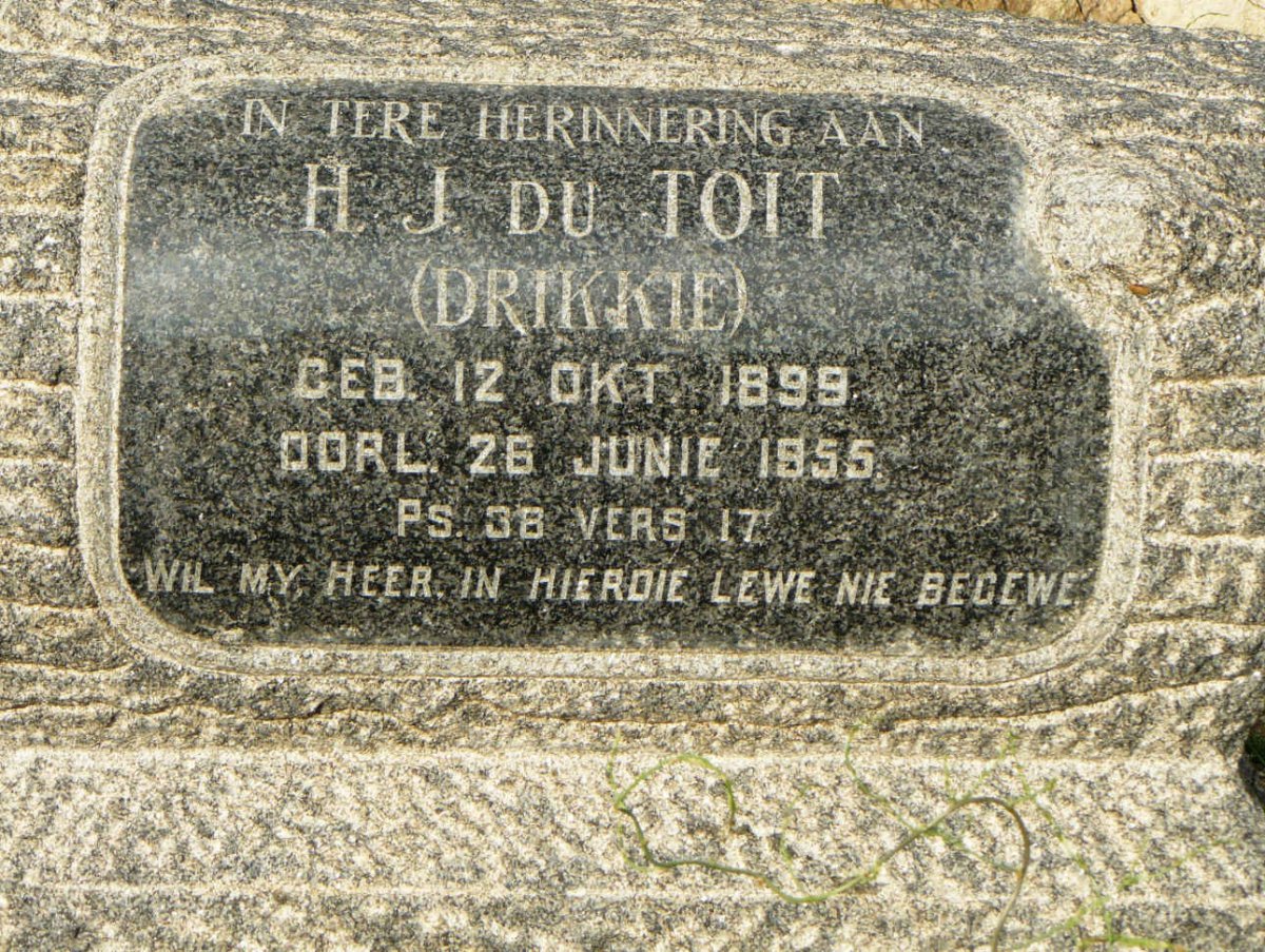 TOIT H.J., du 1899-1955