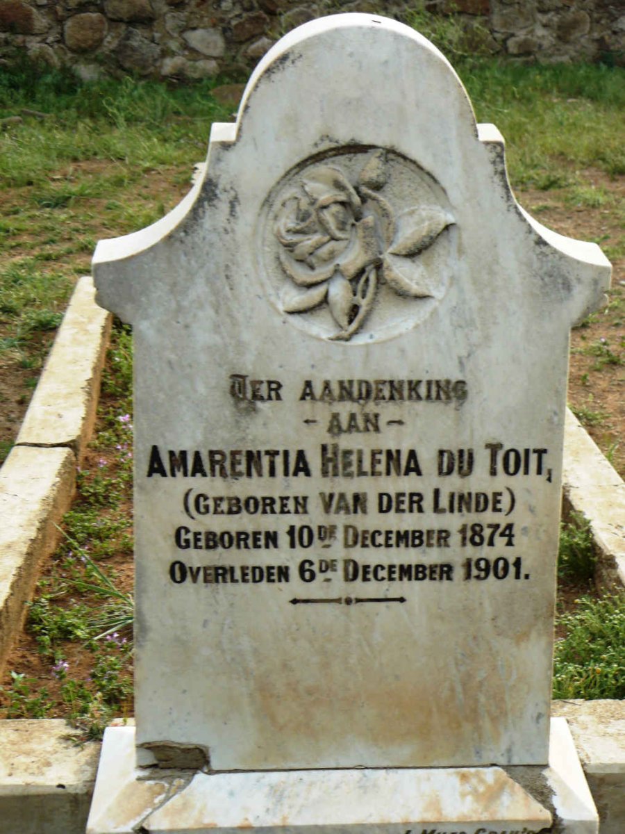 TOIT Amarentia Helena, du nee VAN DER LINDE 1874-1901