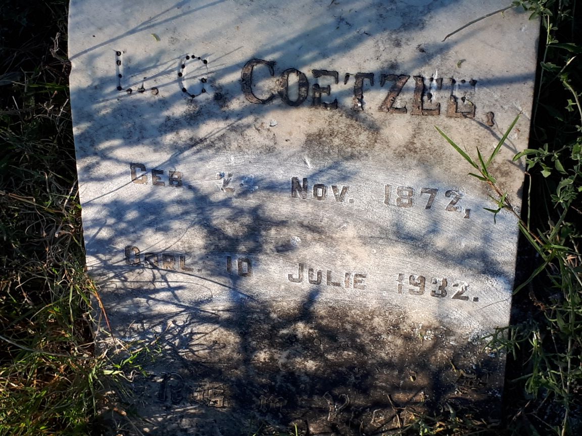 COETZEE L. G. 1872-1932