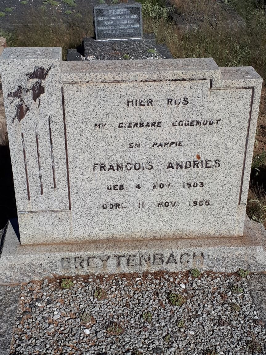 BREYTENBACH Francois Andries 1903-1955