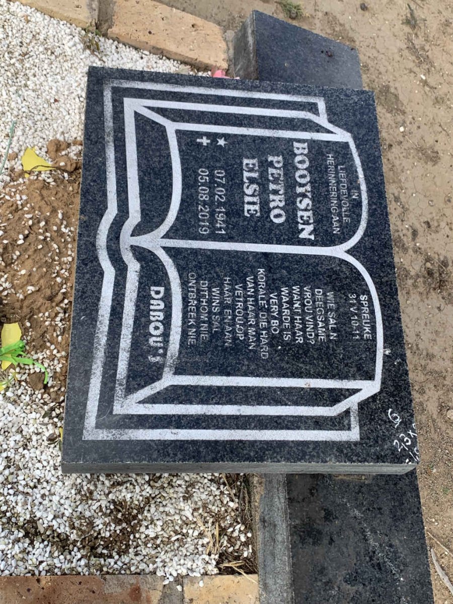 BOOYSEN Petro Elsie 1941-2019