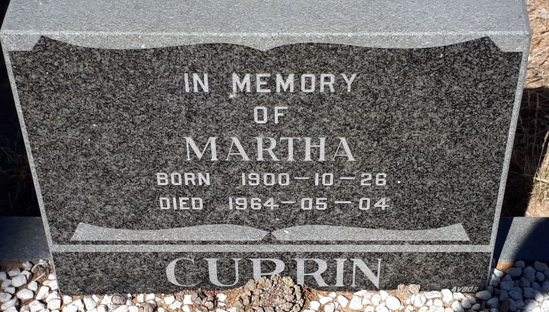 CURRIN Martha 1900-1964