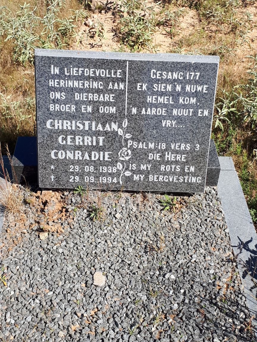 CONRADIE Christiaan Gerrit 1938-1994