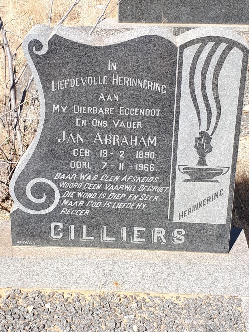 CILLIERS Jan Abraham 1890-1966