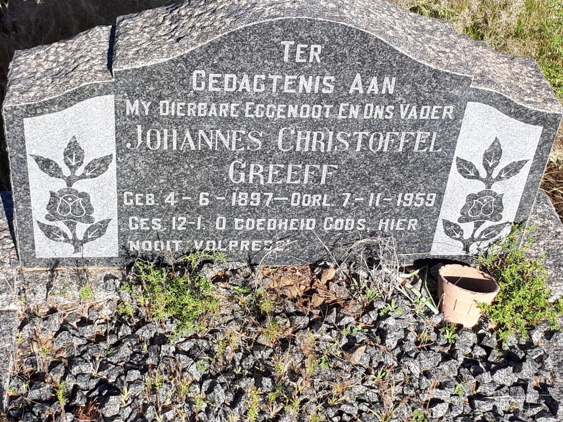 GREEFF Johannes Christoffel 1897-1959