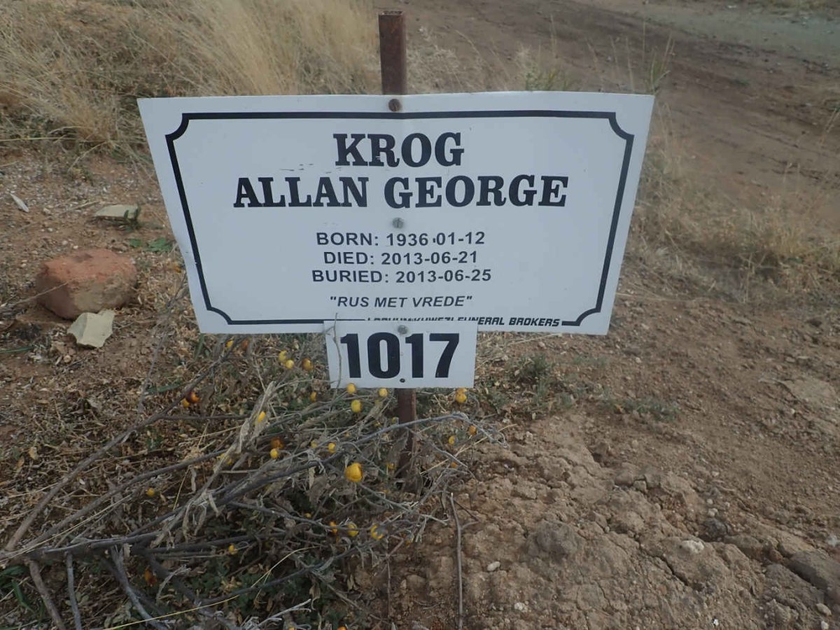 KROG Allan George 1936-2013