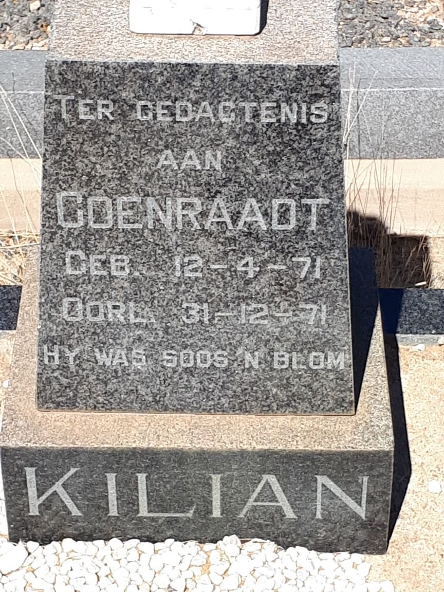KILIAN Coenraadt 1971-1971