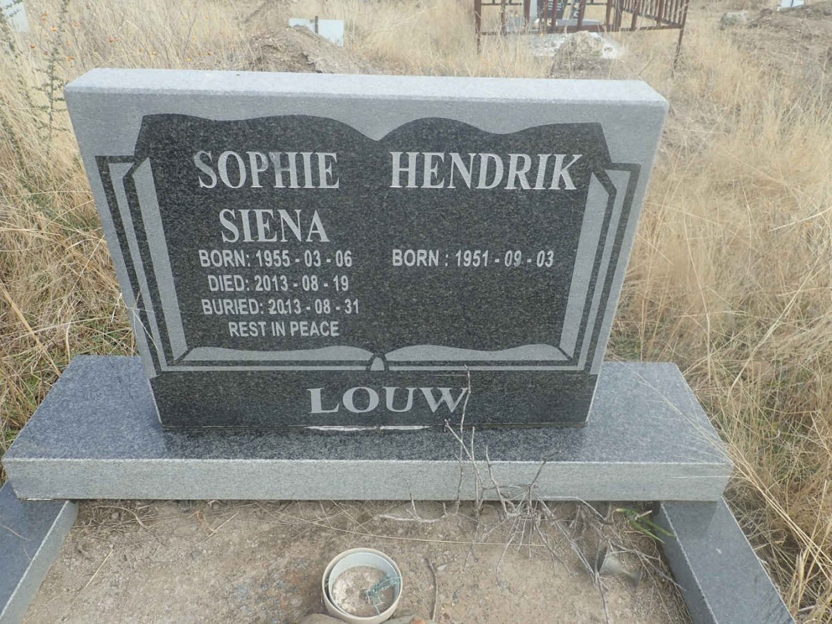 LOUW Hendrik 1951- &amp; Sophie Siena 1955-2013