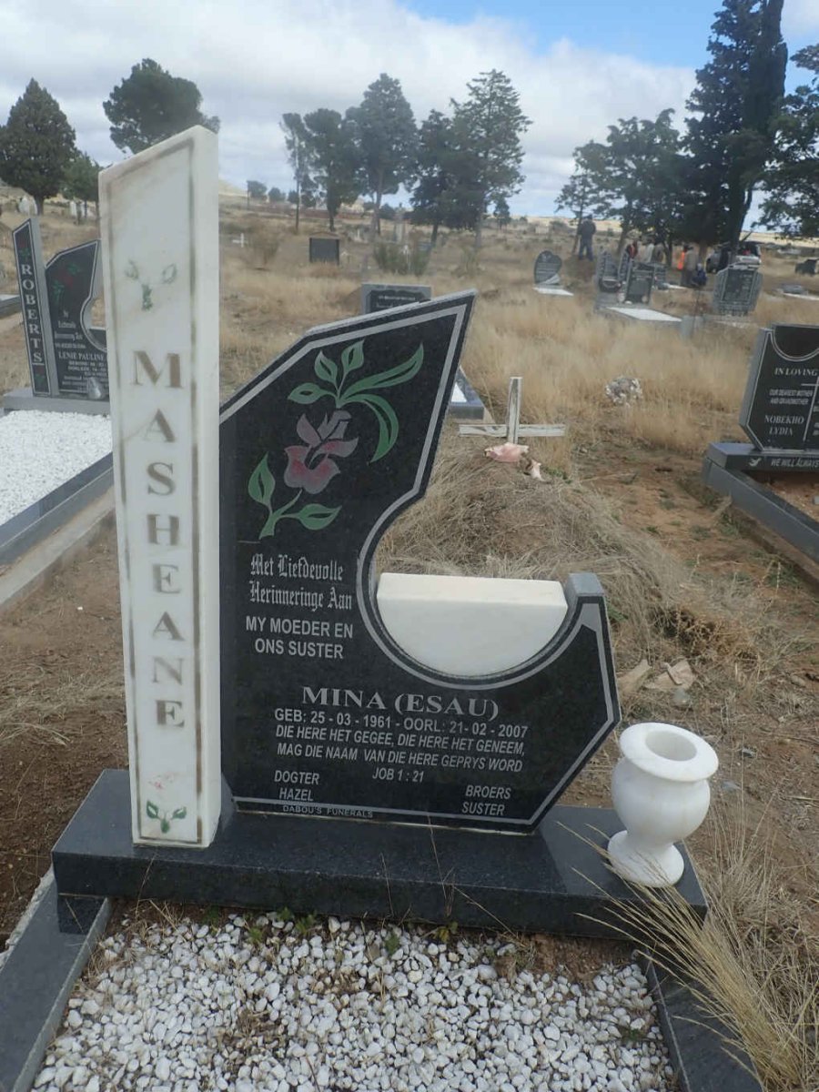 MASHEANE Mina nee ESAU 1961-2007