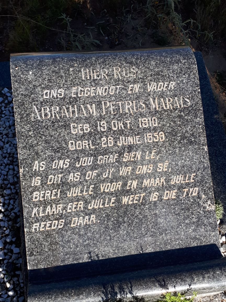 MARAIS Abraham Petrus 1910-1959