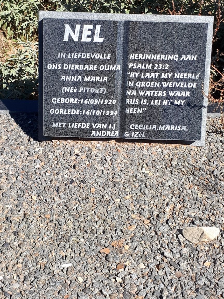 NEL Anna Maria nee PITOÜT 1920-1994