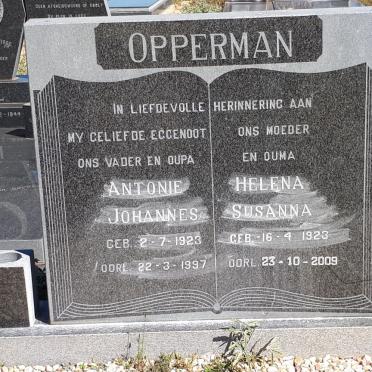 OPPERMAN Antonie Johannes 1923-1997 &amp; Helena Susanna 1923-2009