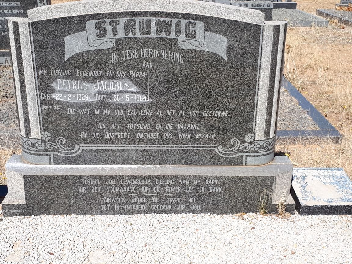 STRUWIG Petrus Jacobus 1926-1964