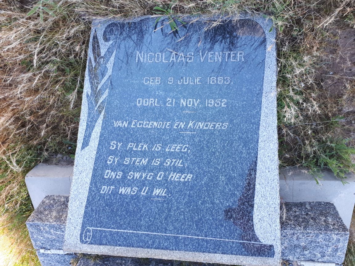 VENTER Nicolaas 1883-1952