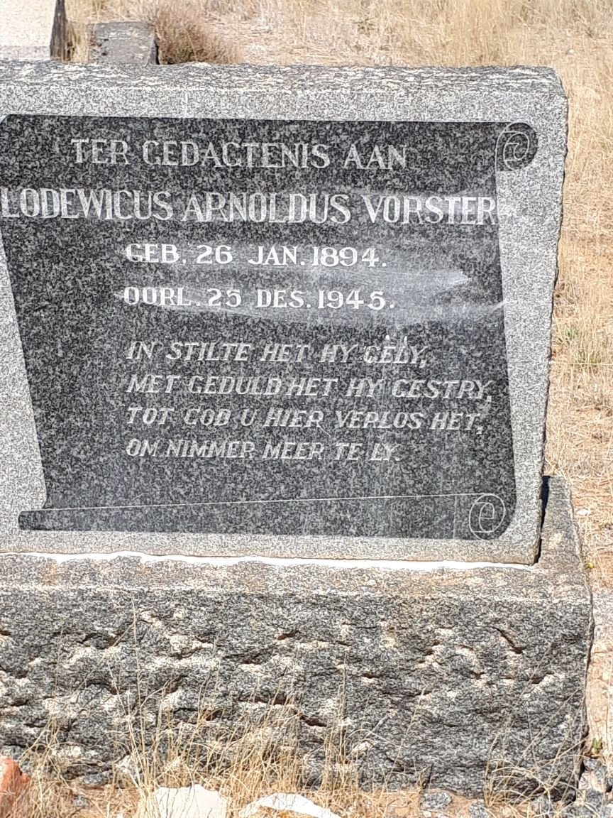 VORSTER Lodewicus Arnoldus 1894-1945