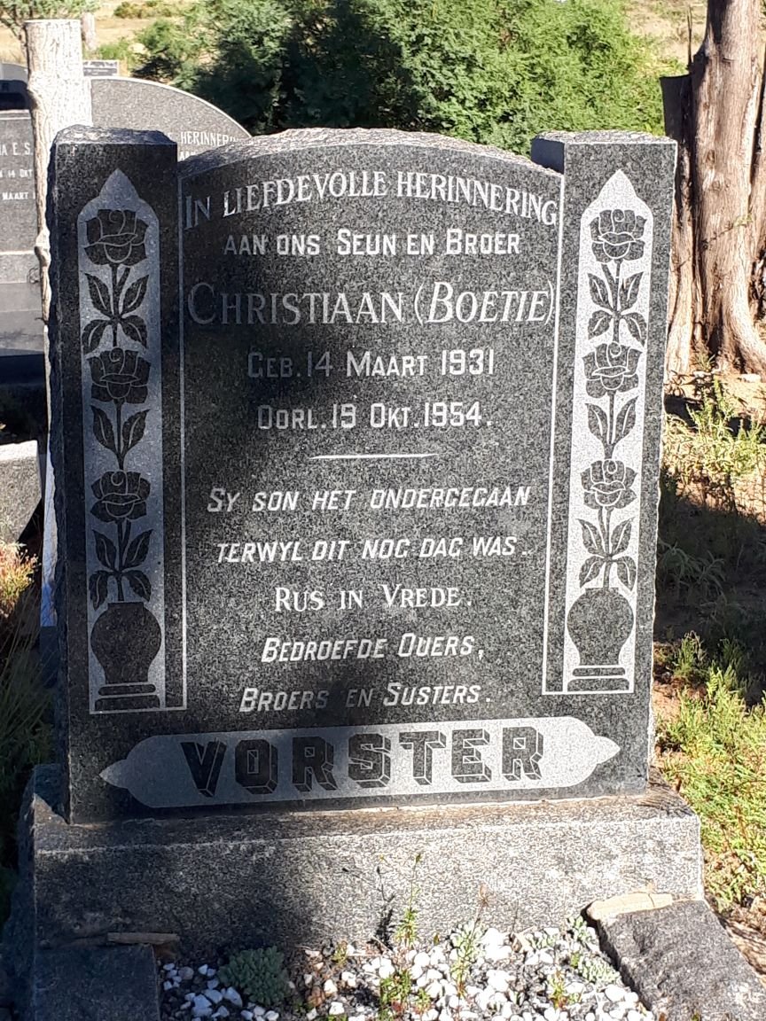 VORSTER Christiaan 1931-1954