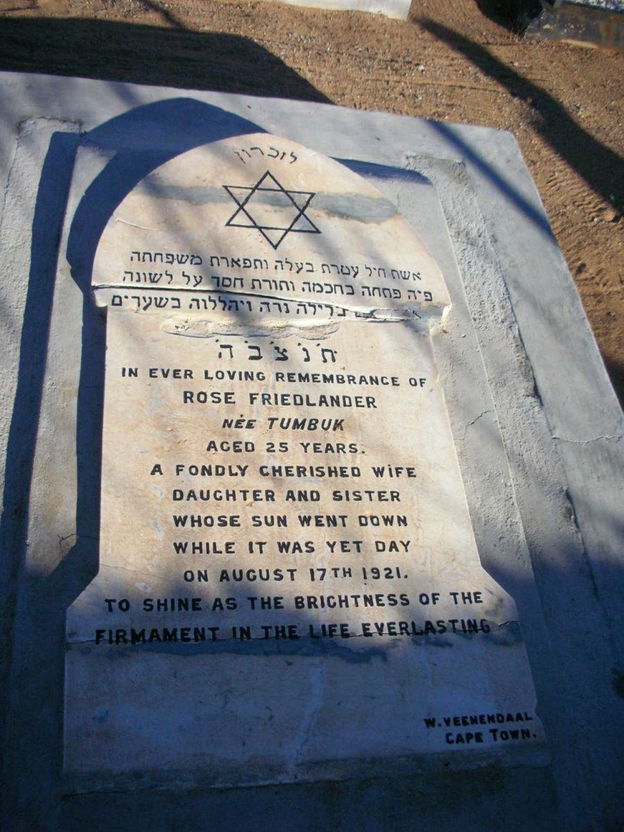 FRIEDLANDER Rose nee TUMBUK -1921