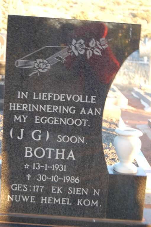 BOTHA J.G. 1931-1986