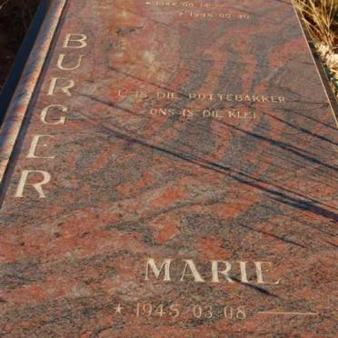 BURGER Giel 1942-1995 &amp; Marie 1945-