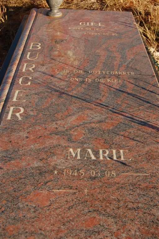 BURGER Giel 1942-1995 &amp; Marie 1945-_1