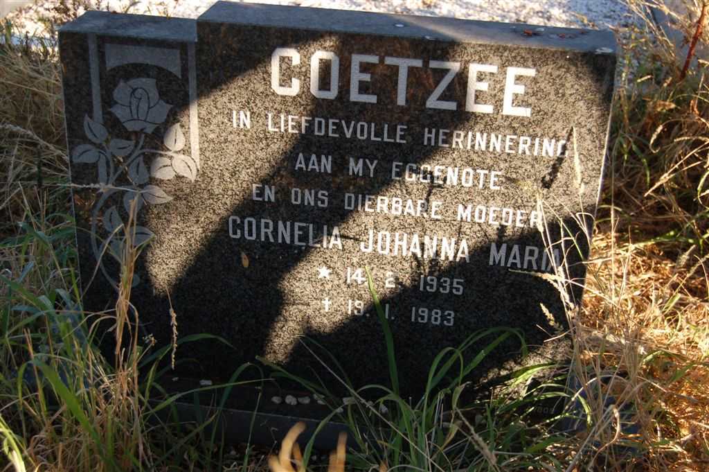 COETZEE Cornelia Johanna Maria 1935-1983
