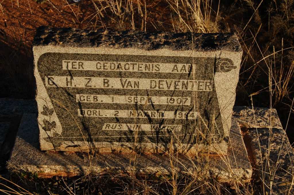 DEVENTER G.H.Z.B., van 1907-1954
