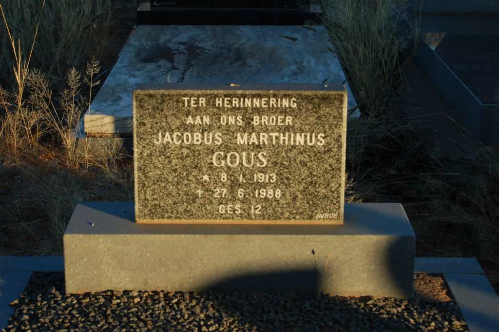 GOUS Jacobus Marthinus 1913-1988
