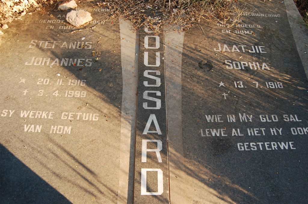 GOUSSARD Stefanus Johannes 1916-1999 &amp; Jaatjie Sophia 1918-