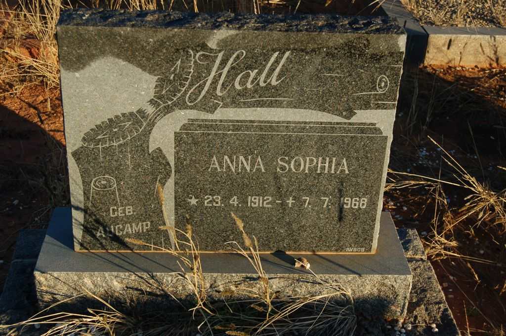 HALL Anna Sophia nee AUCAMP 1912-1968