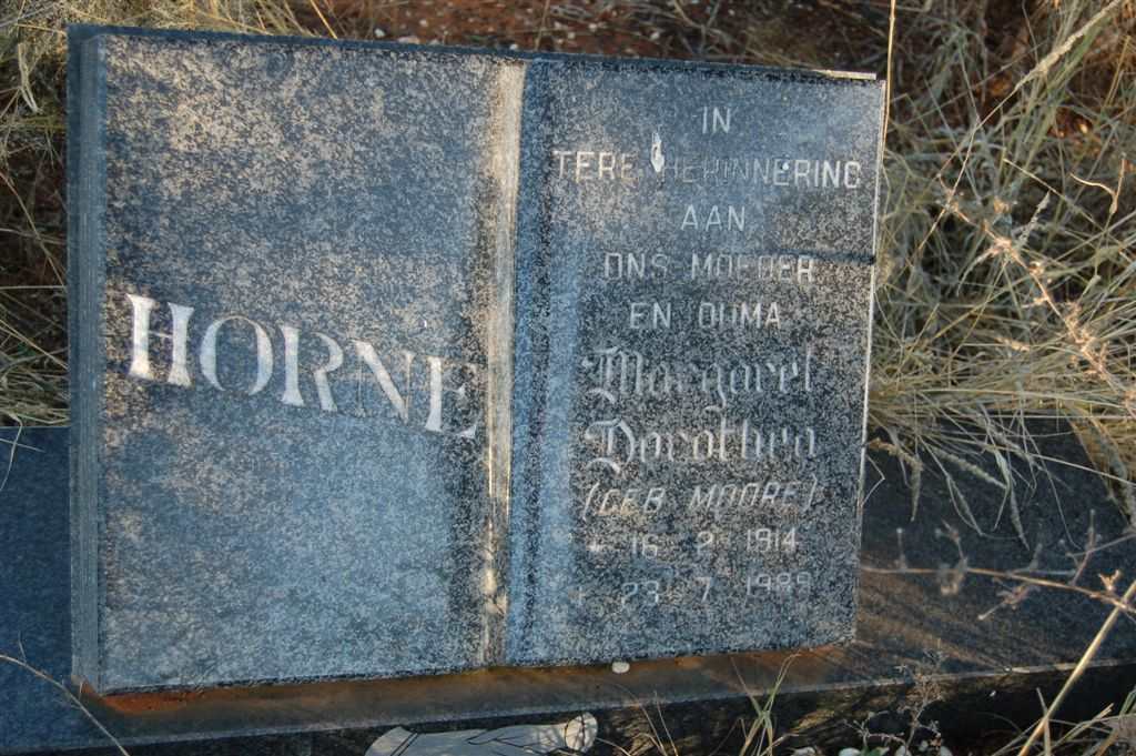 HORNE Margaret Dorothea nee MOORE 1914-1989
