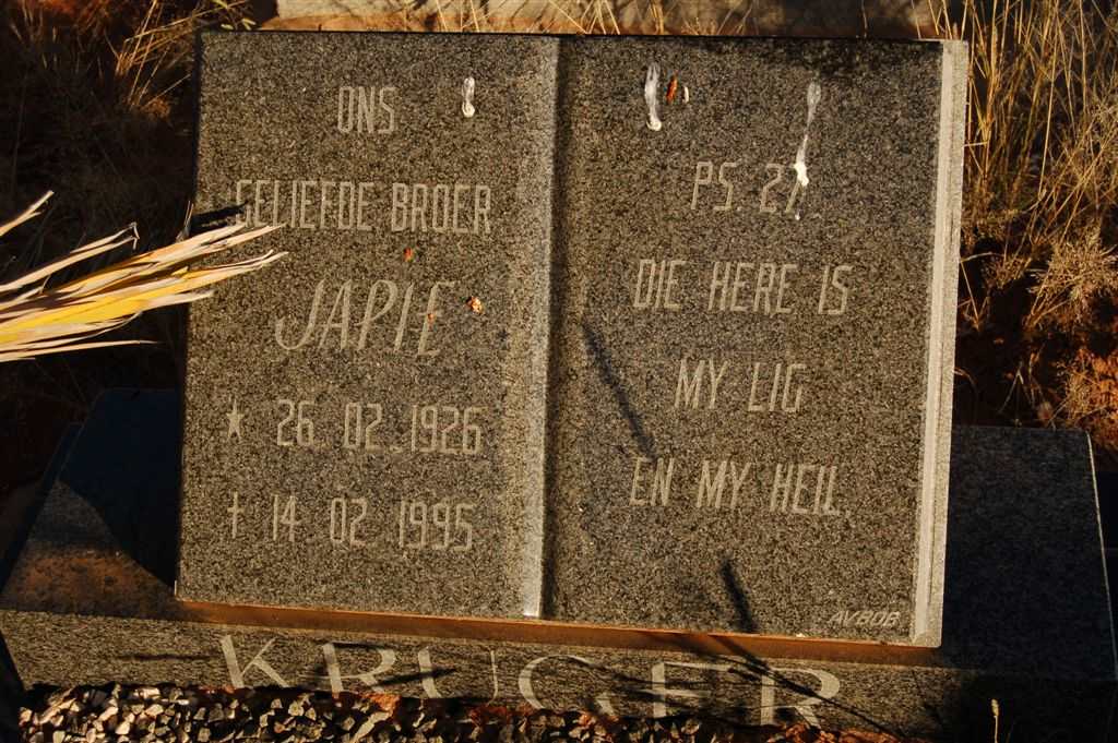 KRUGER Japie 1926-1995
