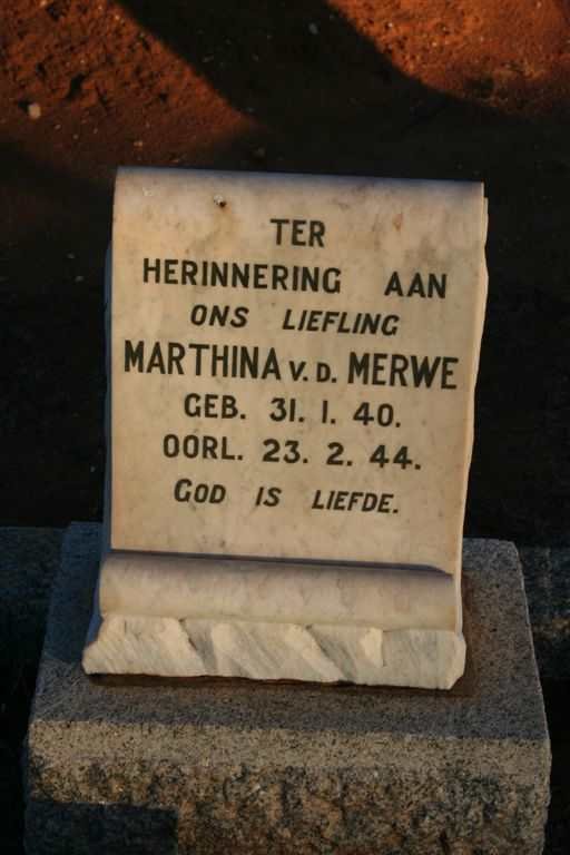MERWE Marthina, v.d. 1940-1944
