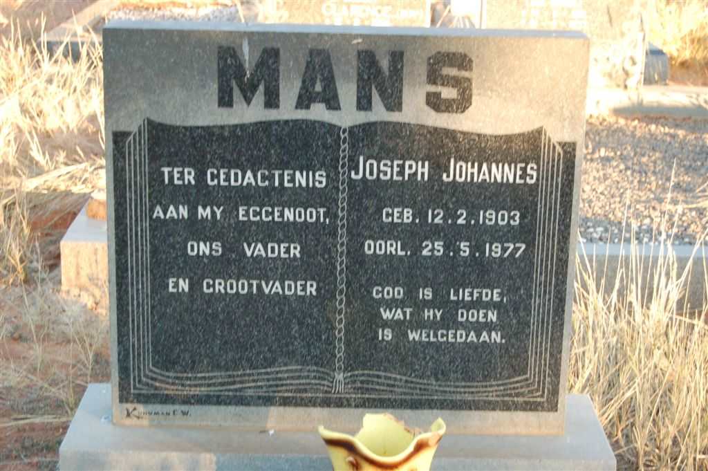 MANS Joseph Johannes 1903-1977