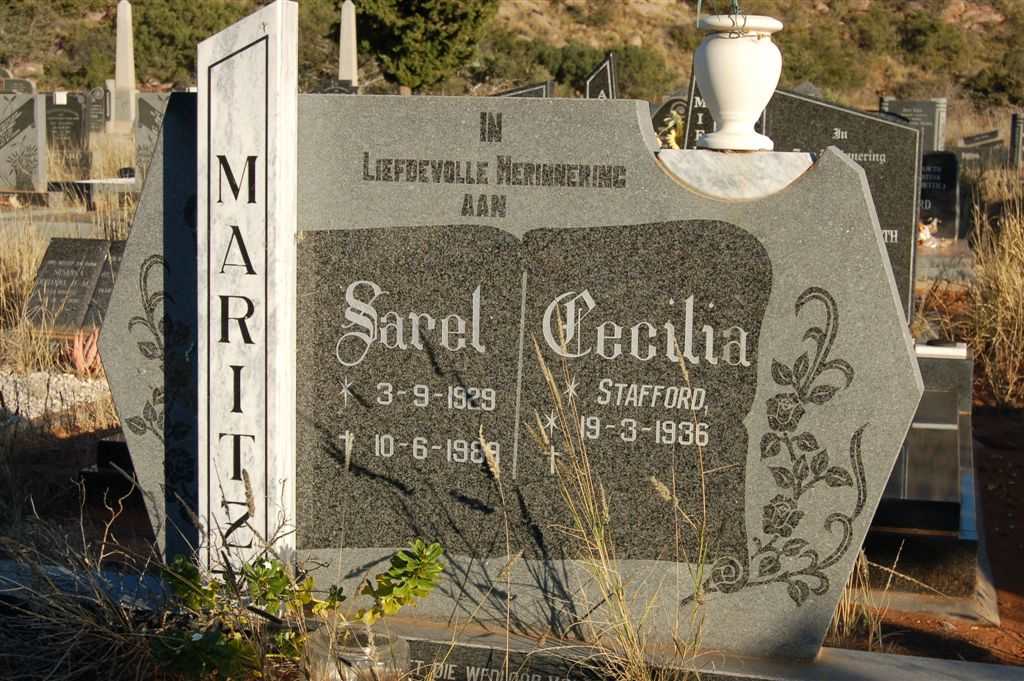MARITZ Sarel 1929-198n &amp; Cecilia STAFFORD 1936-