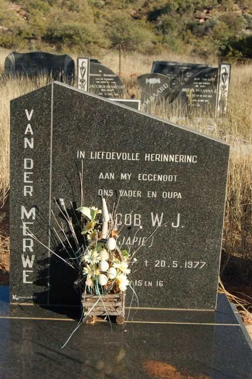 MERWE Jacob W.J., van der ??-1977