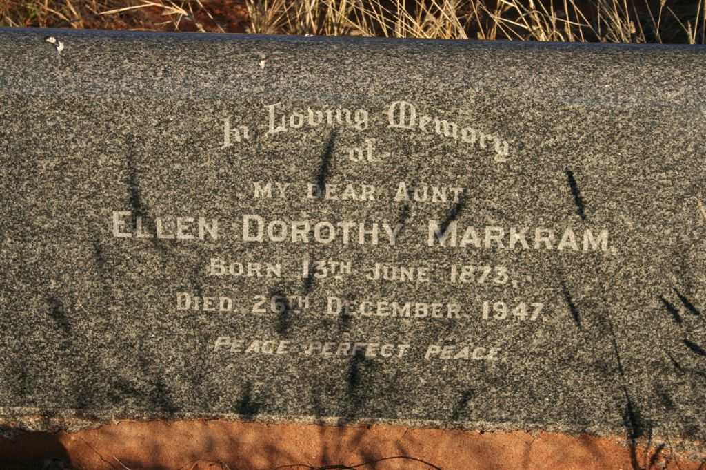 MARKHAM Ellen Dorothy 1873-1947