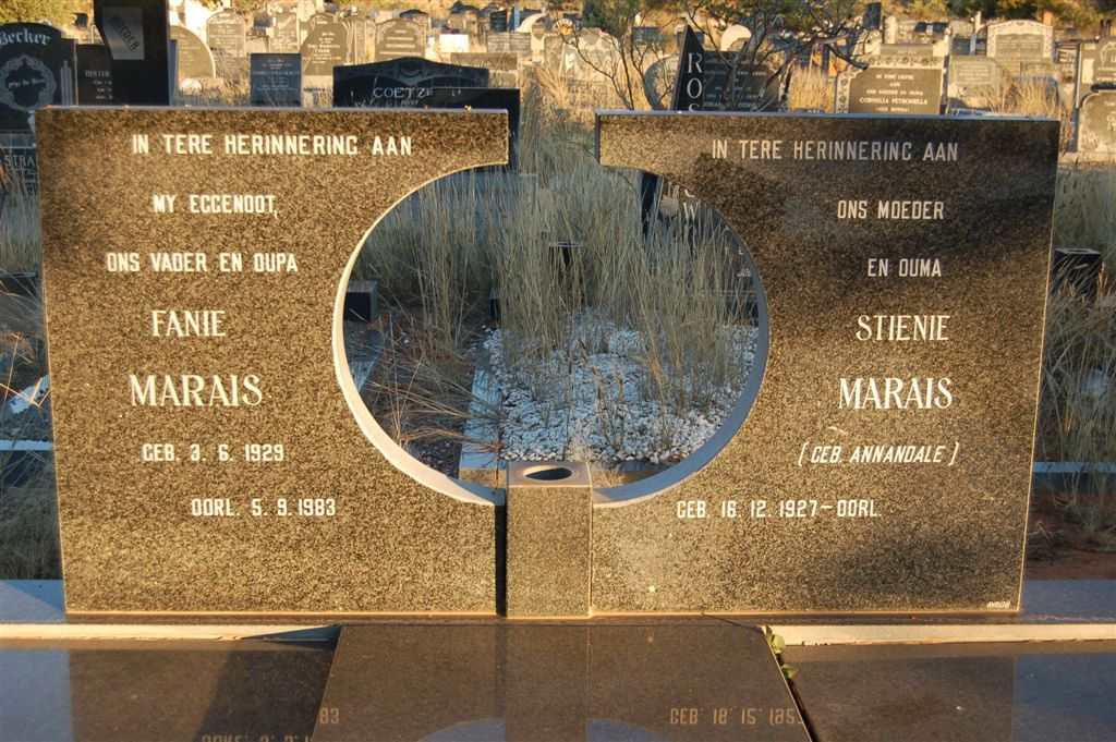 MARAIS Fanie 1929-1983 &amp; Stiene ANNADALE 1927-
