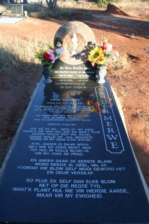 MERWE Irene, van der 1968-2001_1