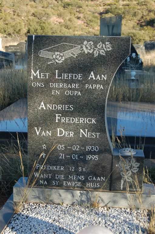 NEST Andries Frederick, van der 1930-1995