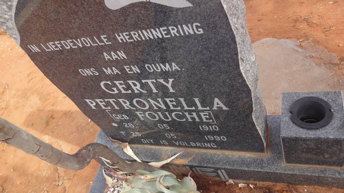 NEL Gerty Petronella nee FOUCHE 1910-1990