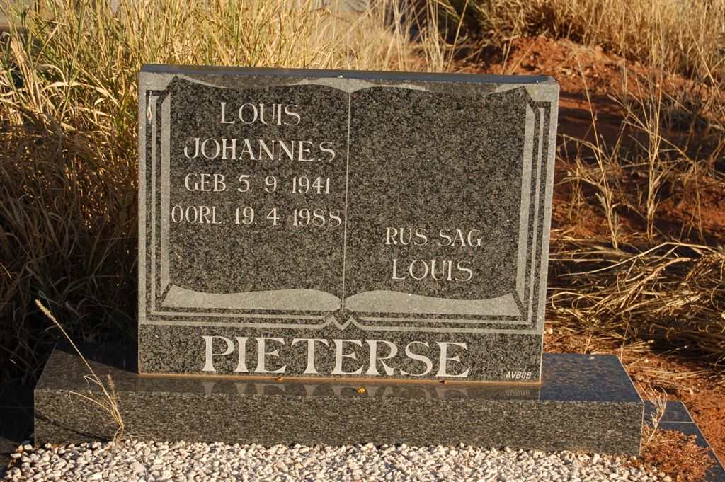 PIETERSE Louis Johannes 1941-1988