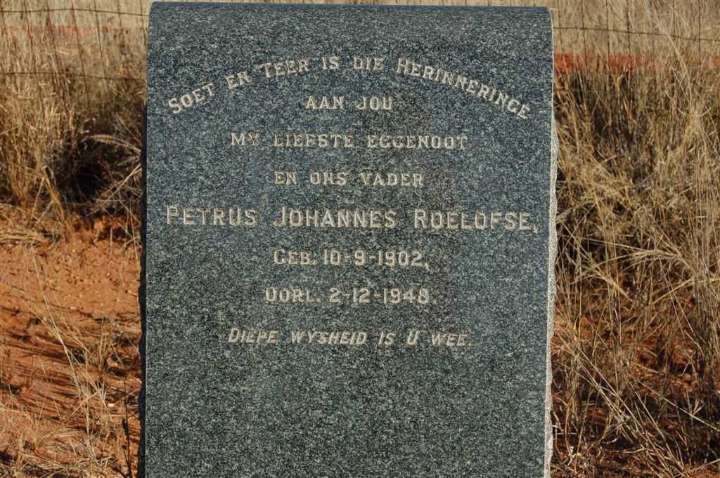 ROELOFSE Petrus Johannes 1902-1948