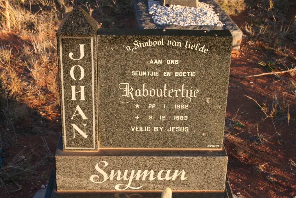 SNYMAN Johan 1982-1983
