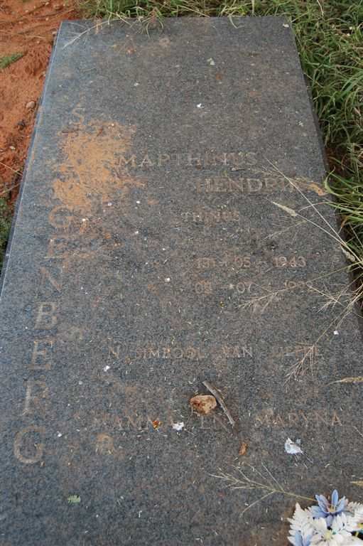 SPANGENBERG Marthinus Hendrik 1943-1992