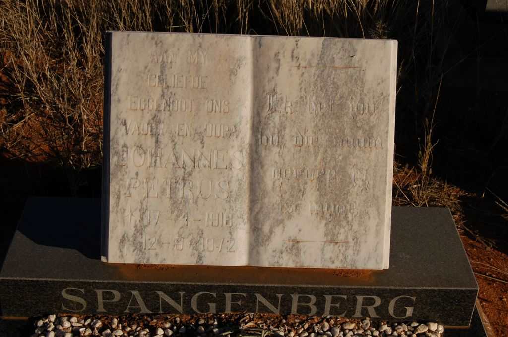 SPANGENBERG Johannes Petrus 1918-1972