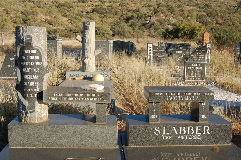SLABBER Marthinus Nicolaas 1906-1976 &amp; Jacoba Maria 1909-1983